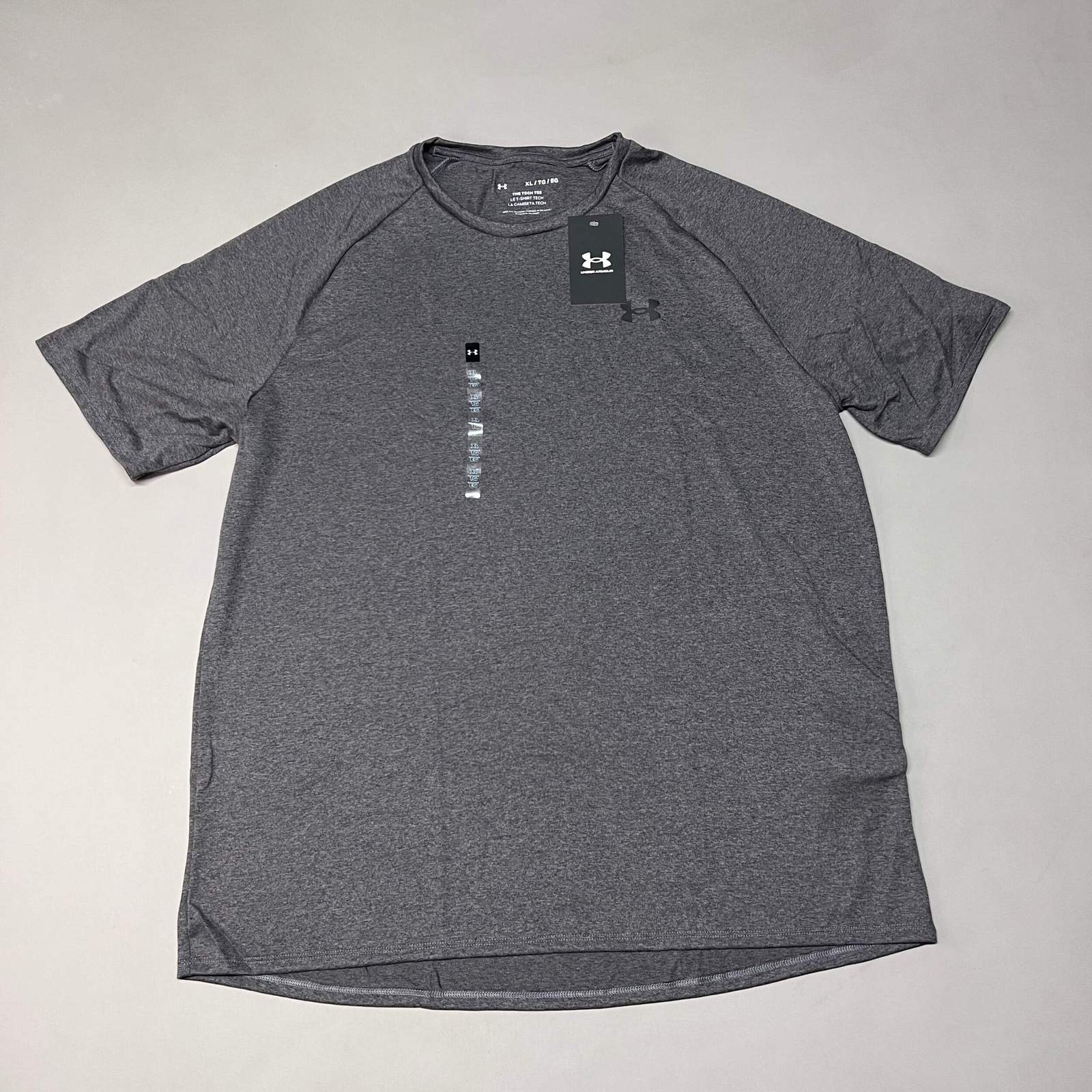 UNDER ARMOUR Tech 2.0 Short Sleeve Tee Men’s Carbon Heather / Black Sz XL (New)