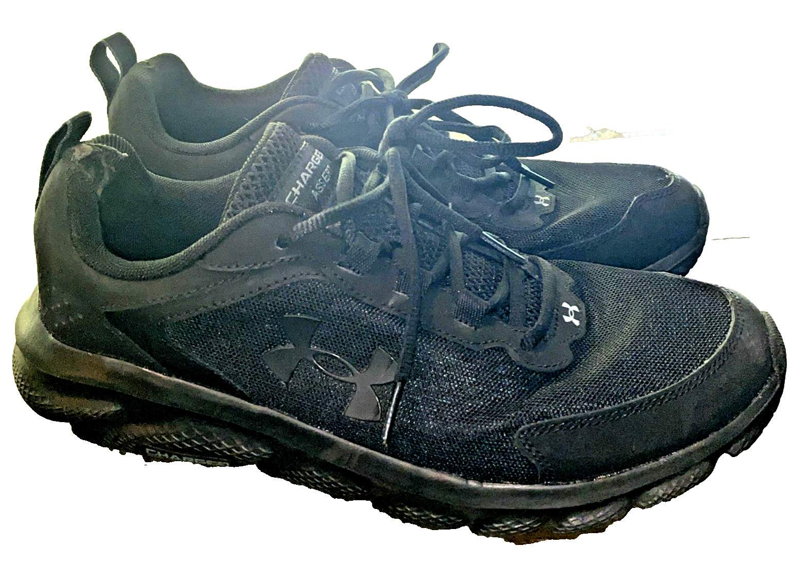 Under Armour Charged Assert 10 Athletic Sneakers Men’s Black Lace-Up – Size 10