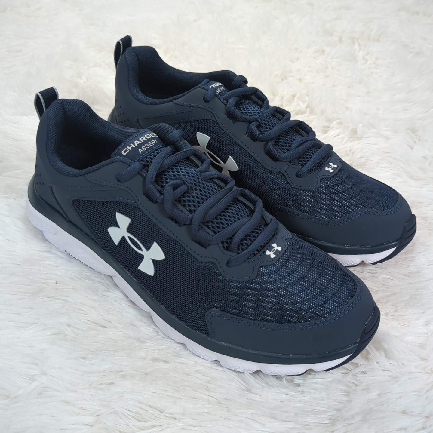 Men’s Under Armour Charged Assert 9 Running Shoes Blue White Size 10 3024590-400