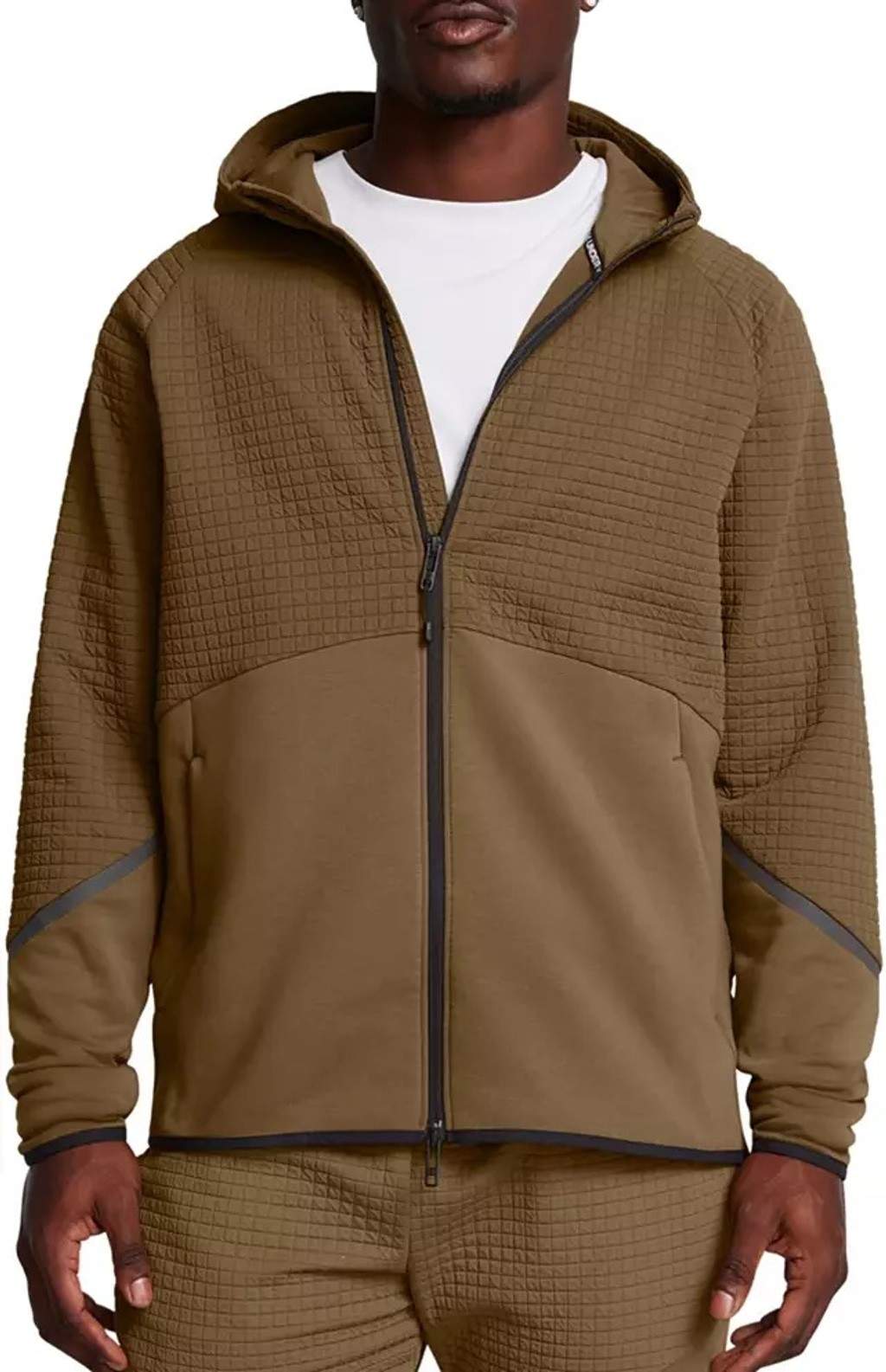 Men’s Under Armour unstoppable Full Zip Hoodie Jacket Size l Brown