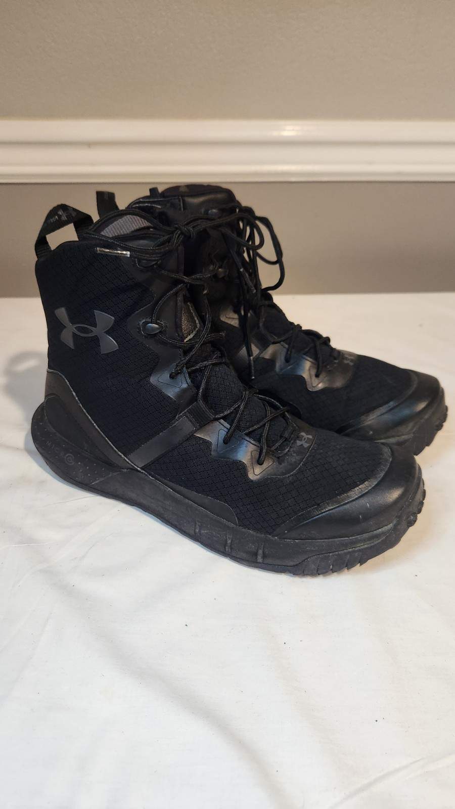 Under Armour Micro G Valsetz Zip Tactical Boots Mens Black Lace-Up Outdoor – 12