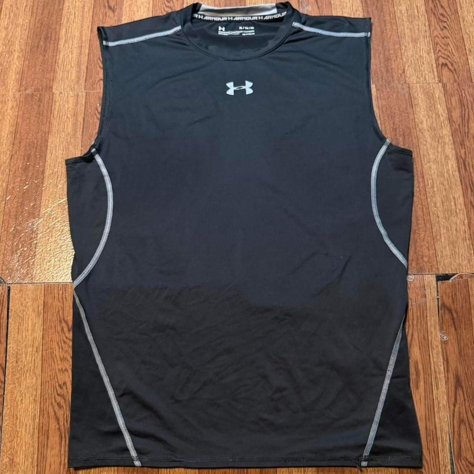 Under Armour Black Heat Gear Retro Sportswear Compression Shirt XL