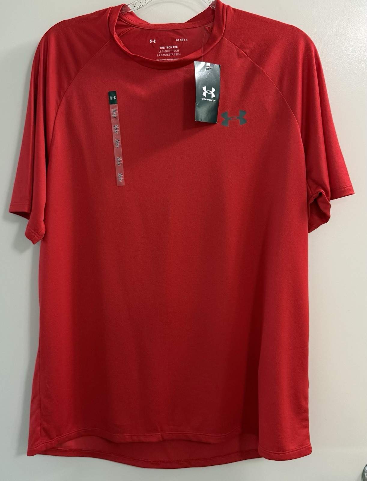 NEW Under Armour Men’s Red Tech 2.0 Short-Sleeve Loose Fit T-Shirt Sz. L