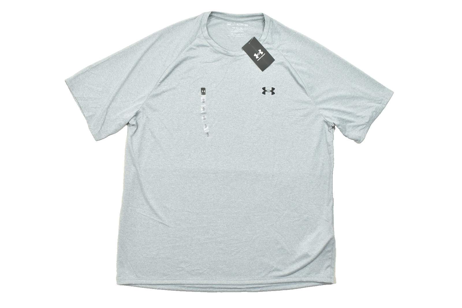 NEW Under Armour UA Tech Tee Men’s Athletic Fit Performance T-Shirt Gray Sz XL