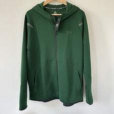 Under Armour Unstoppable Fleece Full Zip Hoodie Mens Large Green 1379806 301