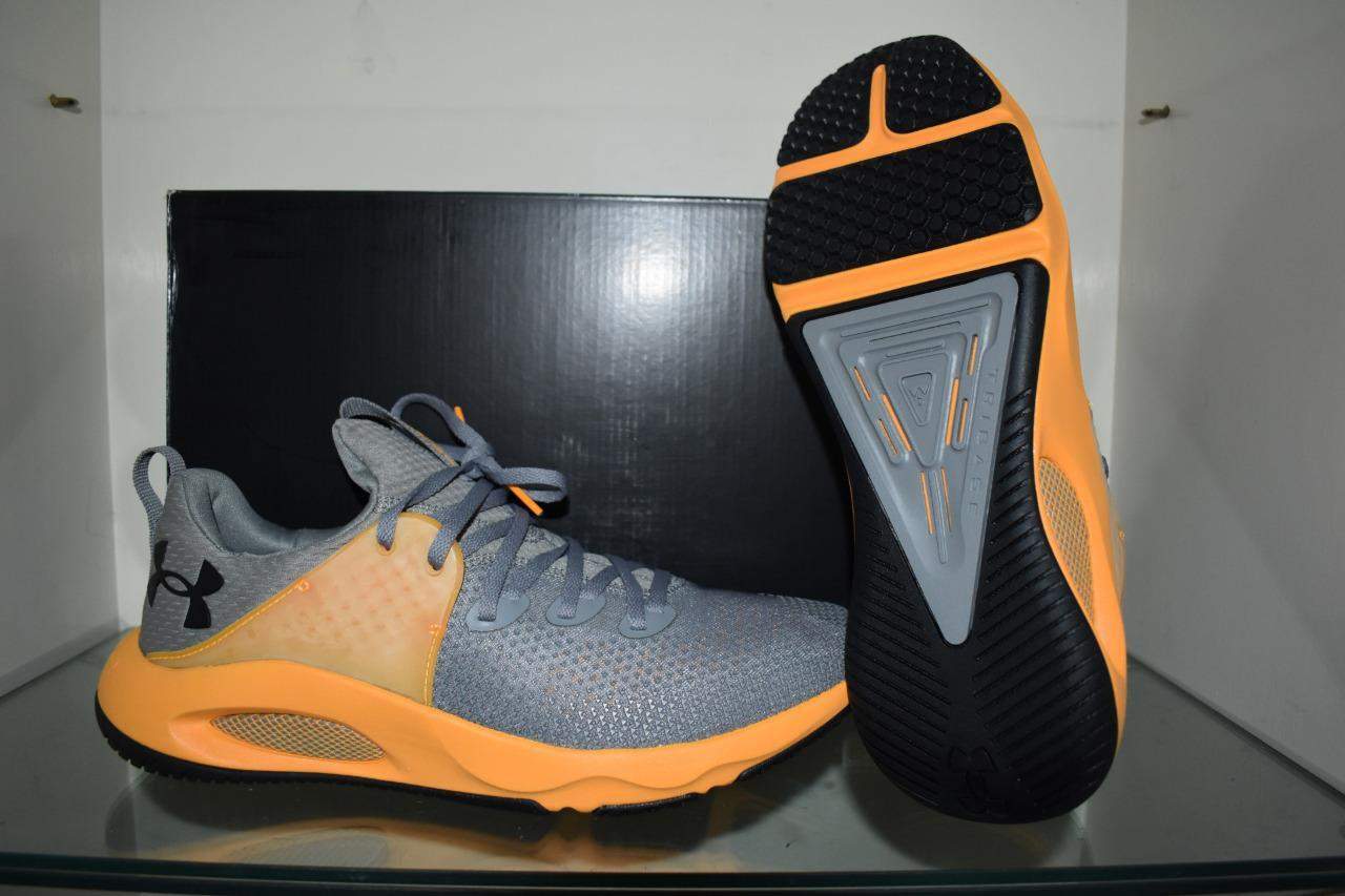 Under Armour HOVR Rise 3 Training Shoes 3024273 105 Gray/Orange NIB