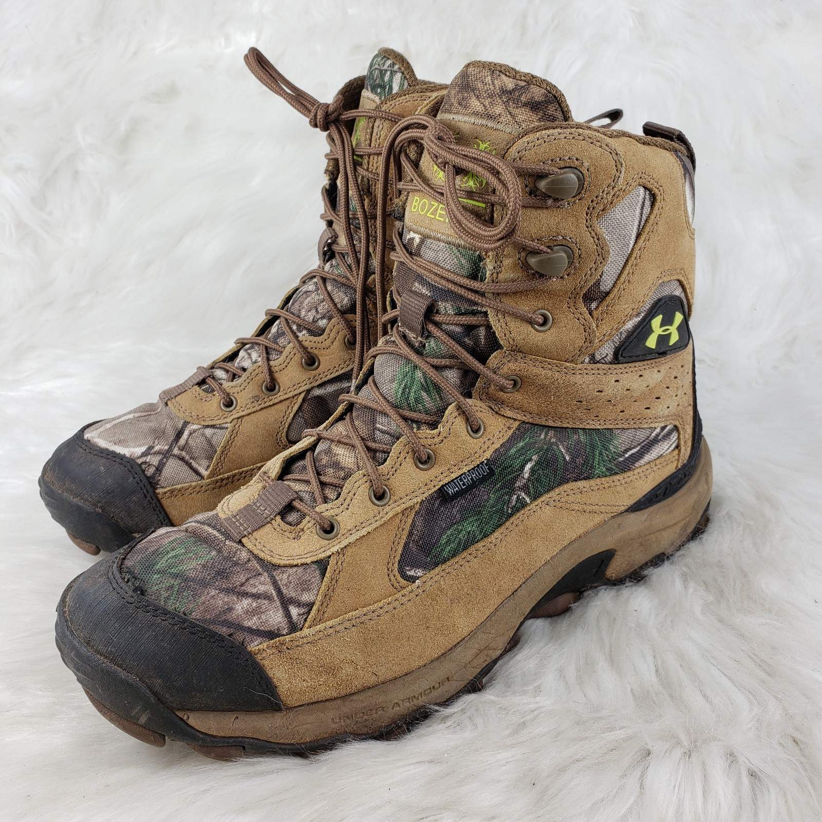 UNDER ARMOUR 1250115-946 Camo Outdoor Boots Mens Size US 8.5 EUR 42