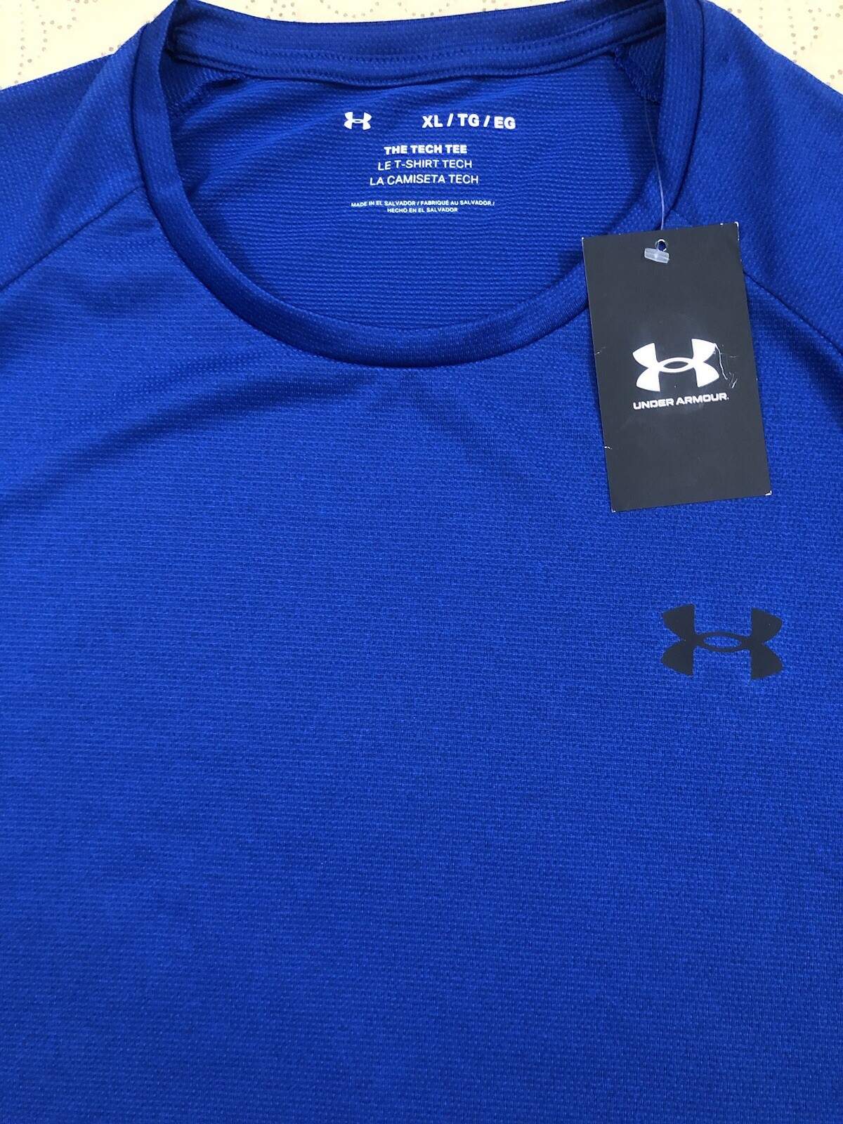 NEW..MEN XL NOVELTY UNDER ARMOUR  TECH 2.0 SS TEE (ROYAL BLUE)
