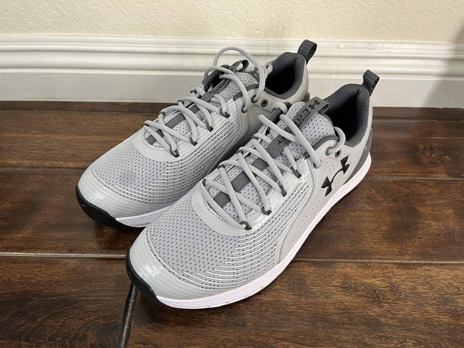 Under Armour Men’s UA Charged Commit 3 Training Shoes Sneakers in gray US SZ12.5