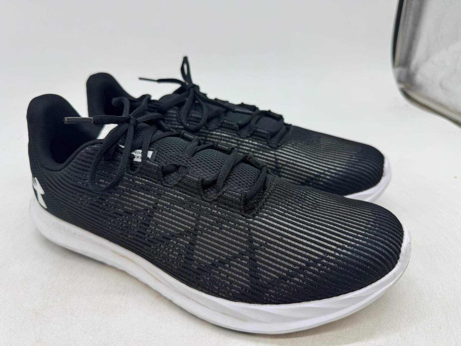 Under Armour Men’s Charged Speed Swift Running Sneaker Breathable Black  – 12.5