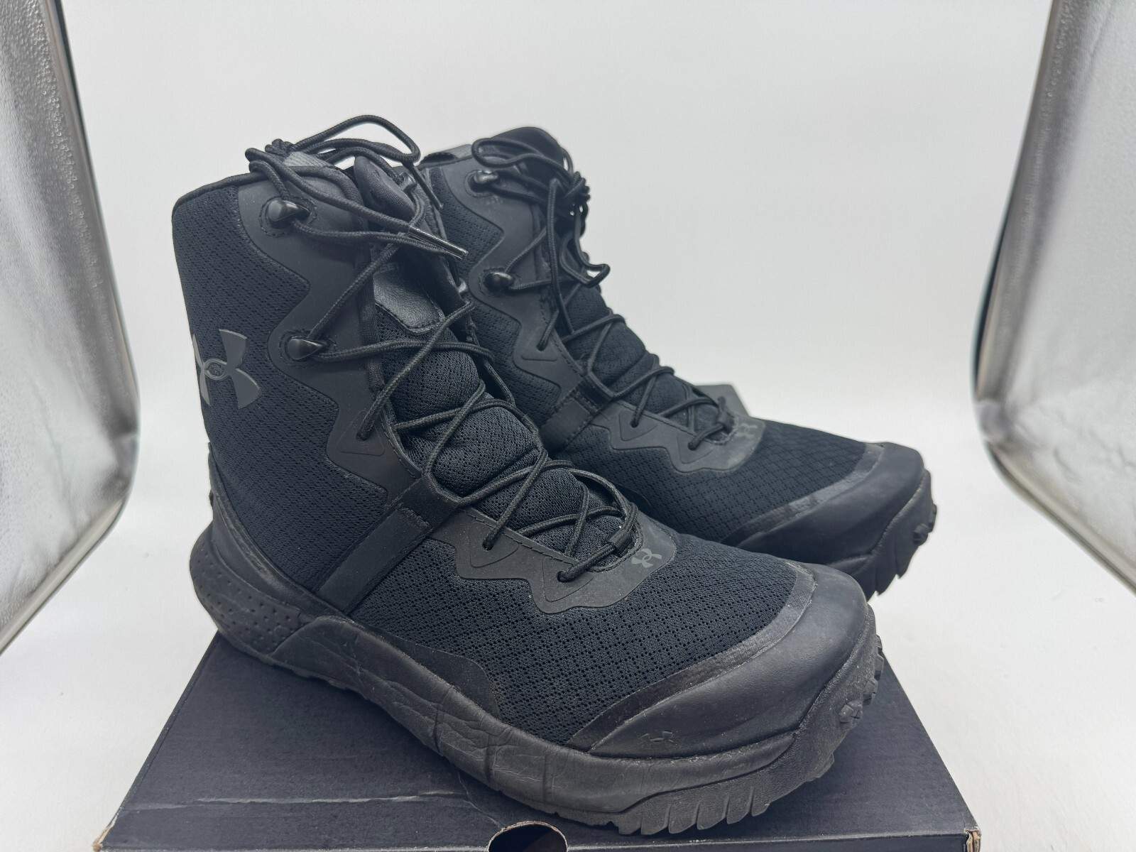 Under Armour Micro G Valsetz Zip Tactical Boots Mens Black Lace-Up Ankle – 9