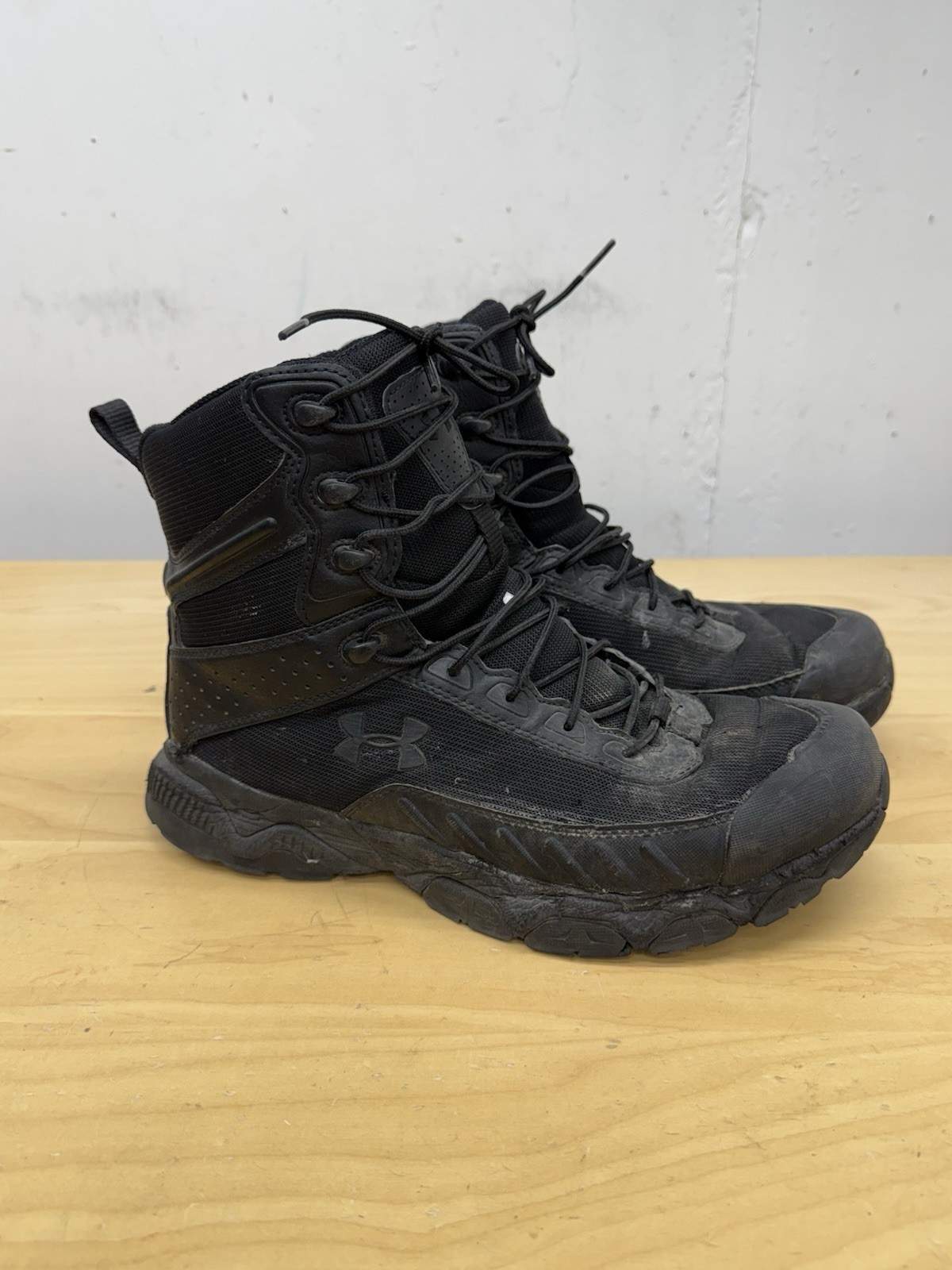 Under Armour Valsetz 2.0 Black Tactical Combat Boots 1296756–001 Mens Size 10.5