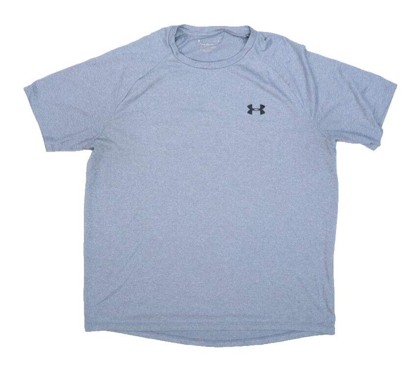 Under Armour Mens Gray Short Sleeve The Tech Tee Athletic Casual T-Shirt L