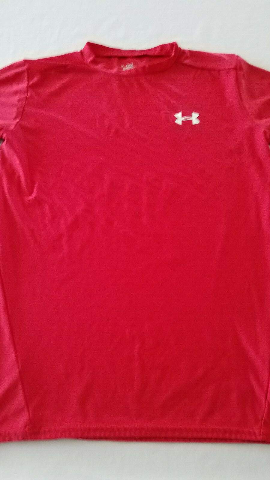Under Armour UA MENS XLARGE RED compression shirt short sleeve poly elastane