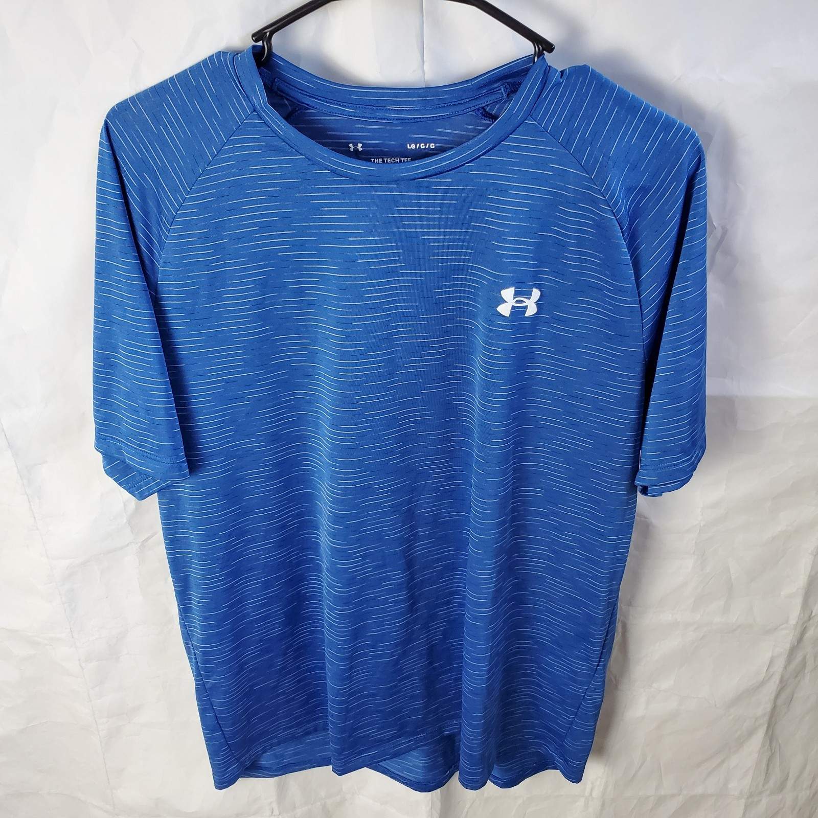 Under Armour Shirt Men’s L Blue Tech 2.0 T-Shirt Tee Active Training Crew