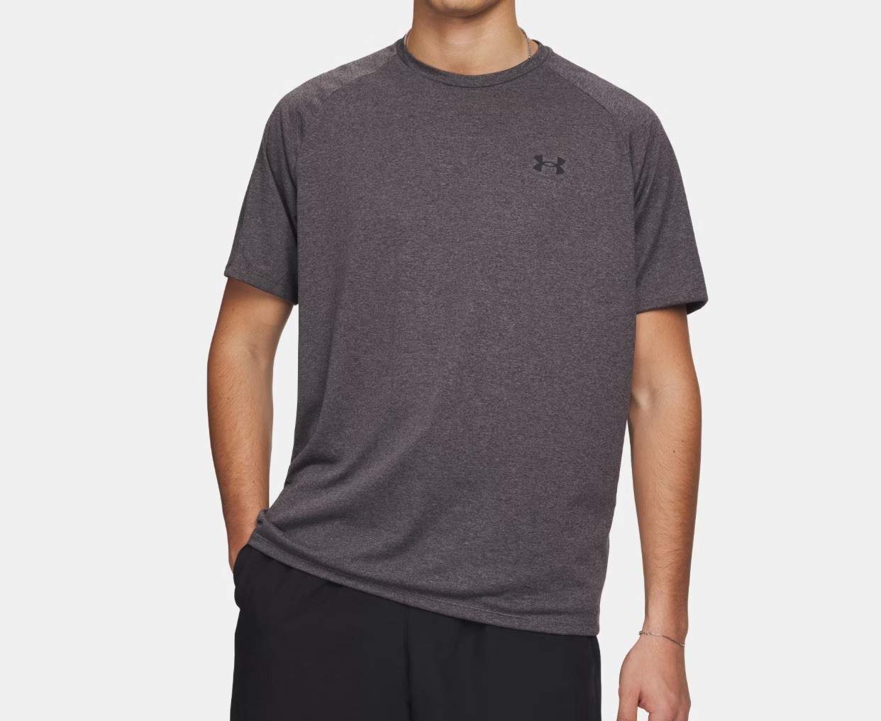 Under Armour Men’s UA Tech Tee 2.0 – 1326413 Carbon Heather Black 090 Size L
