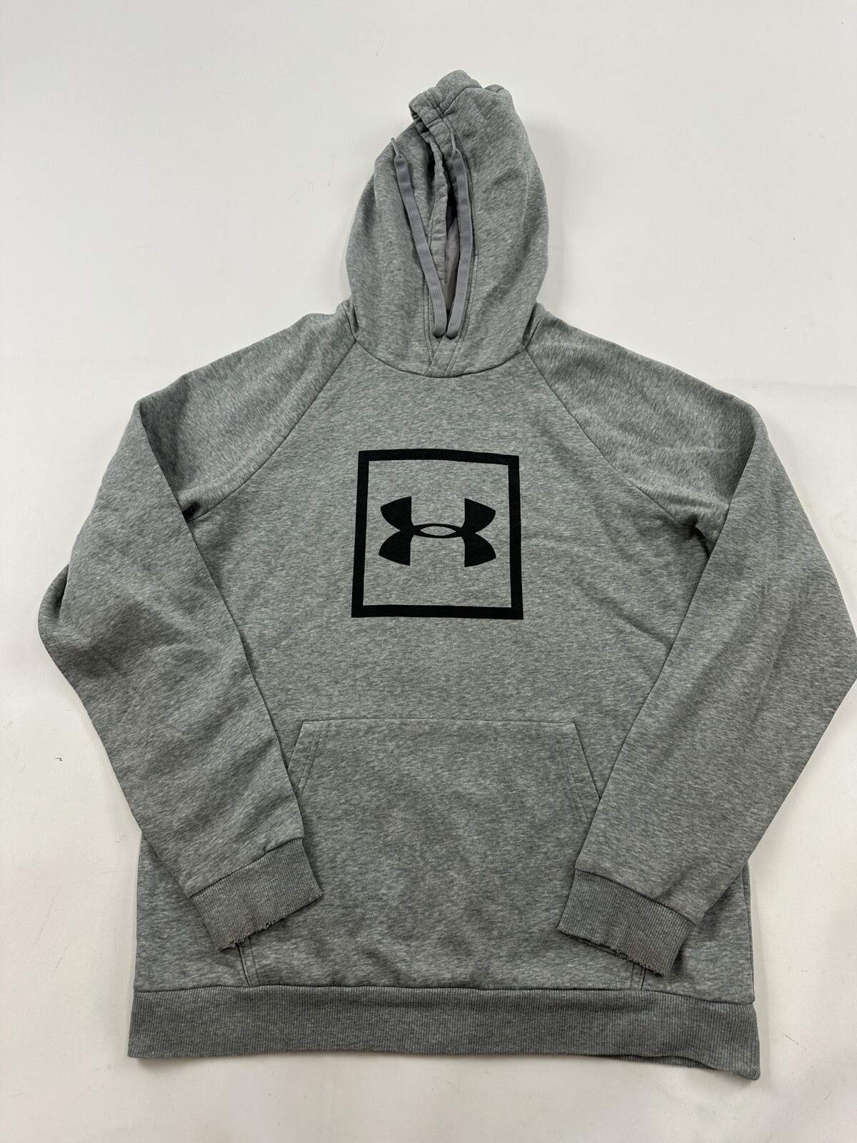 Under Armour Hoodie Sweatshirt Mens Large Gray Essential Fleece Sweater