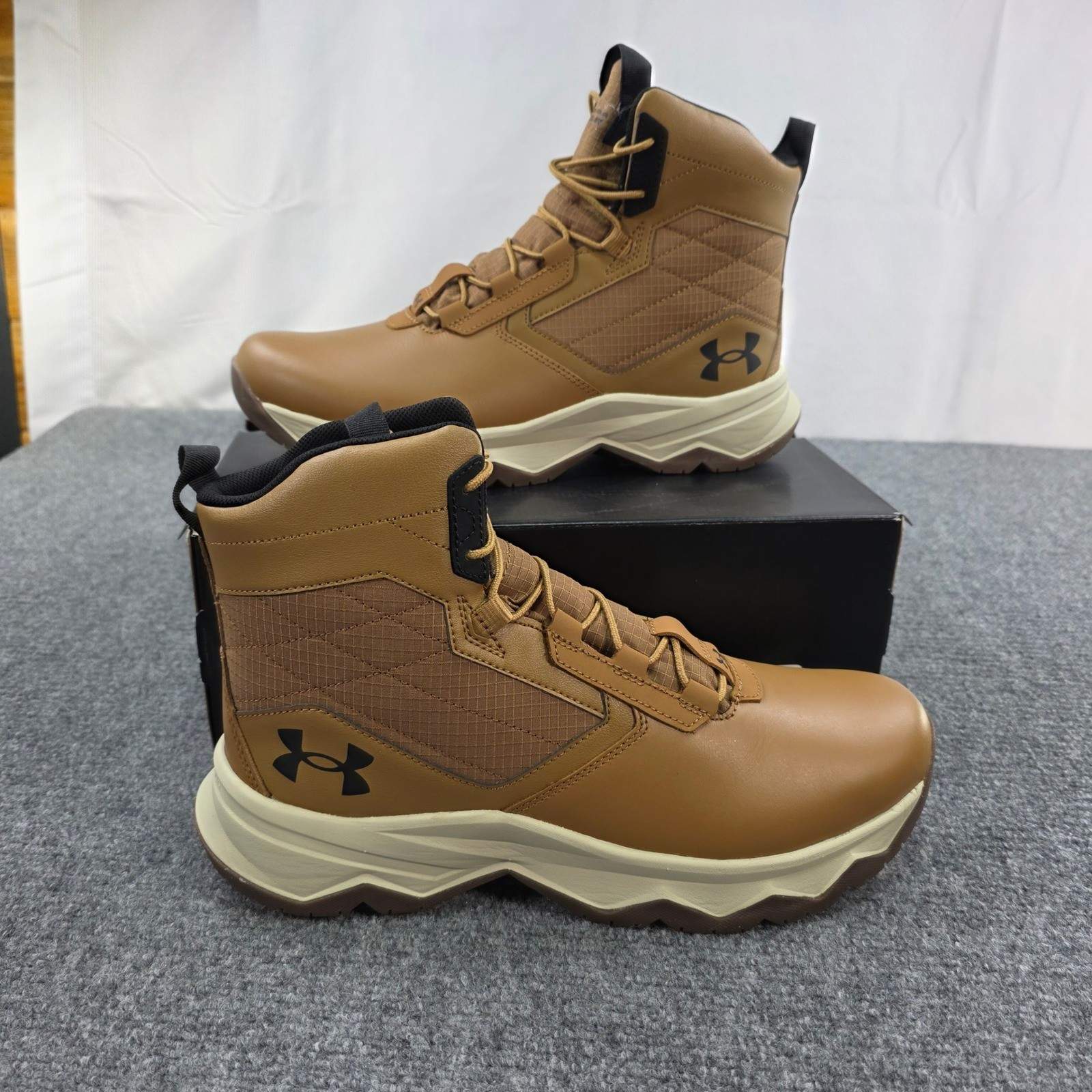 Under Armour Stellar G2 6″ Mens Tactical Hiking Boots Tan  Ankle Lightweight