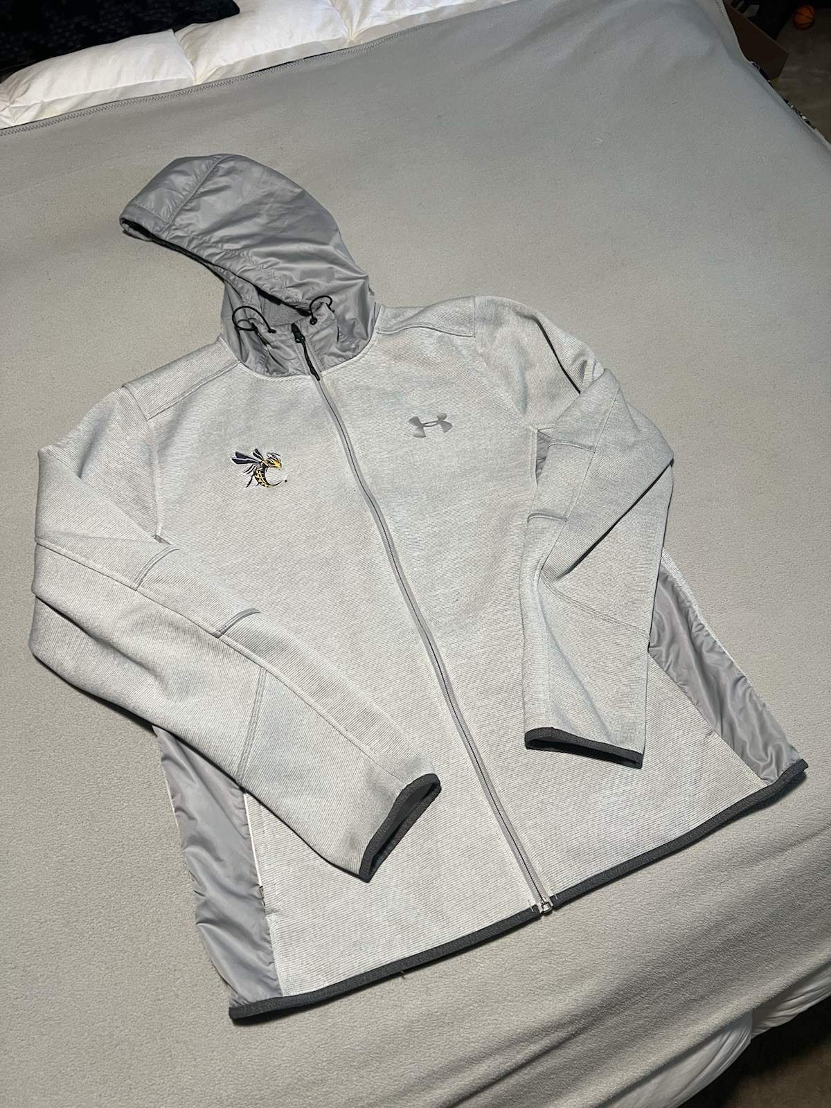 Under Armour Full-Zip Hoodie Grey with Embroidered Logo
