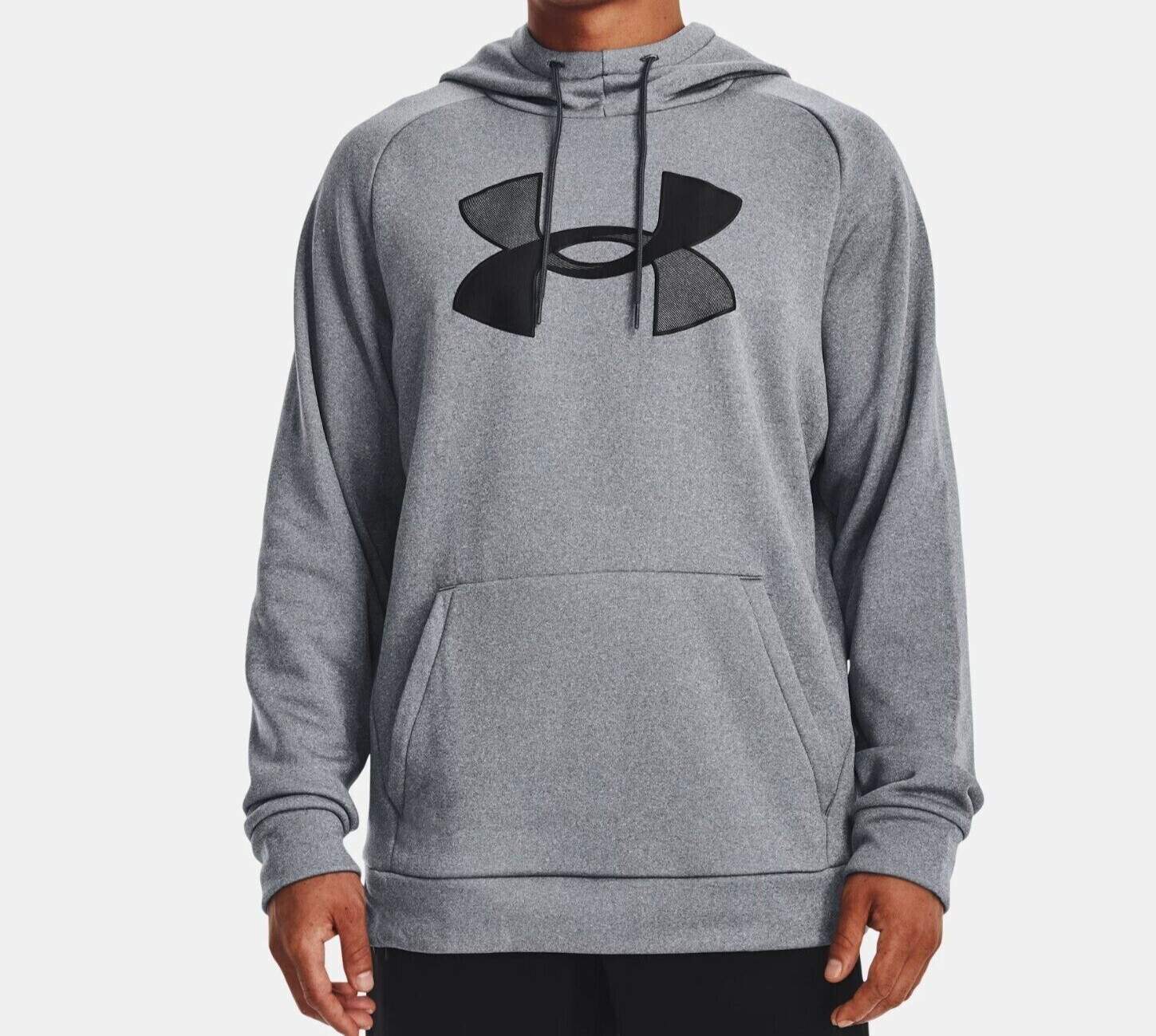 Under Armour $60 Men’s Armour Fleece Big Logo Hoodie 1373401 GRAY  SIZE SMALL