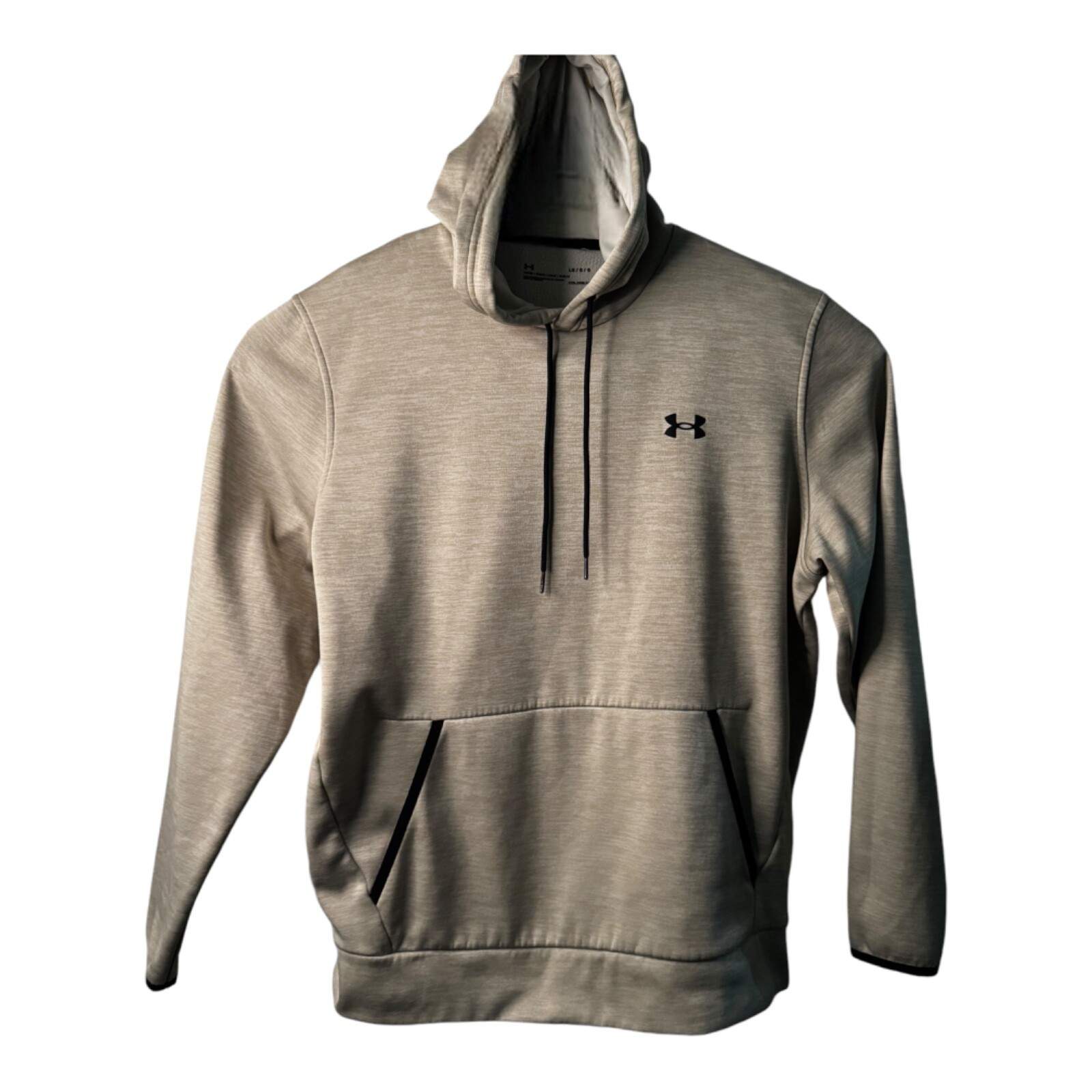 Under Armour Beige Hoodie Coldgear L/C/L/S Size Large 100%Polyester