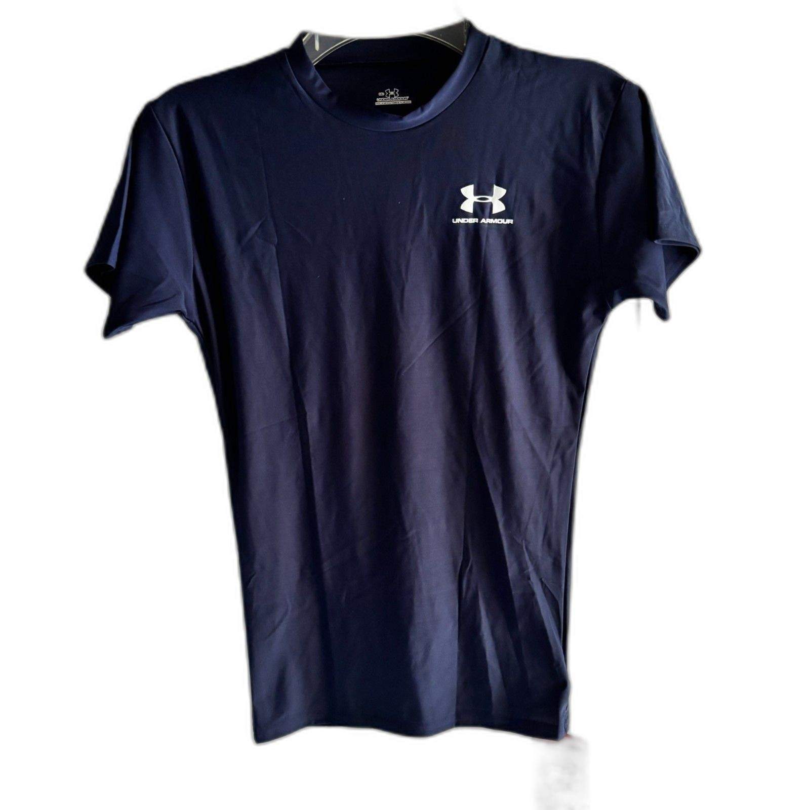 UNDER ARMOUR Men’s Navy Blue Size MD. Heat Gear UPF30+ Compression Shirt #F