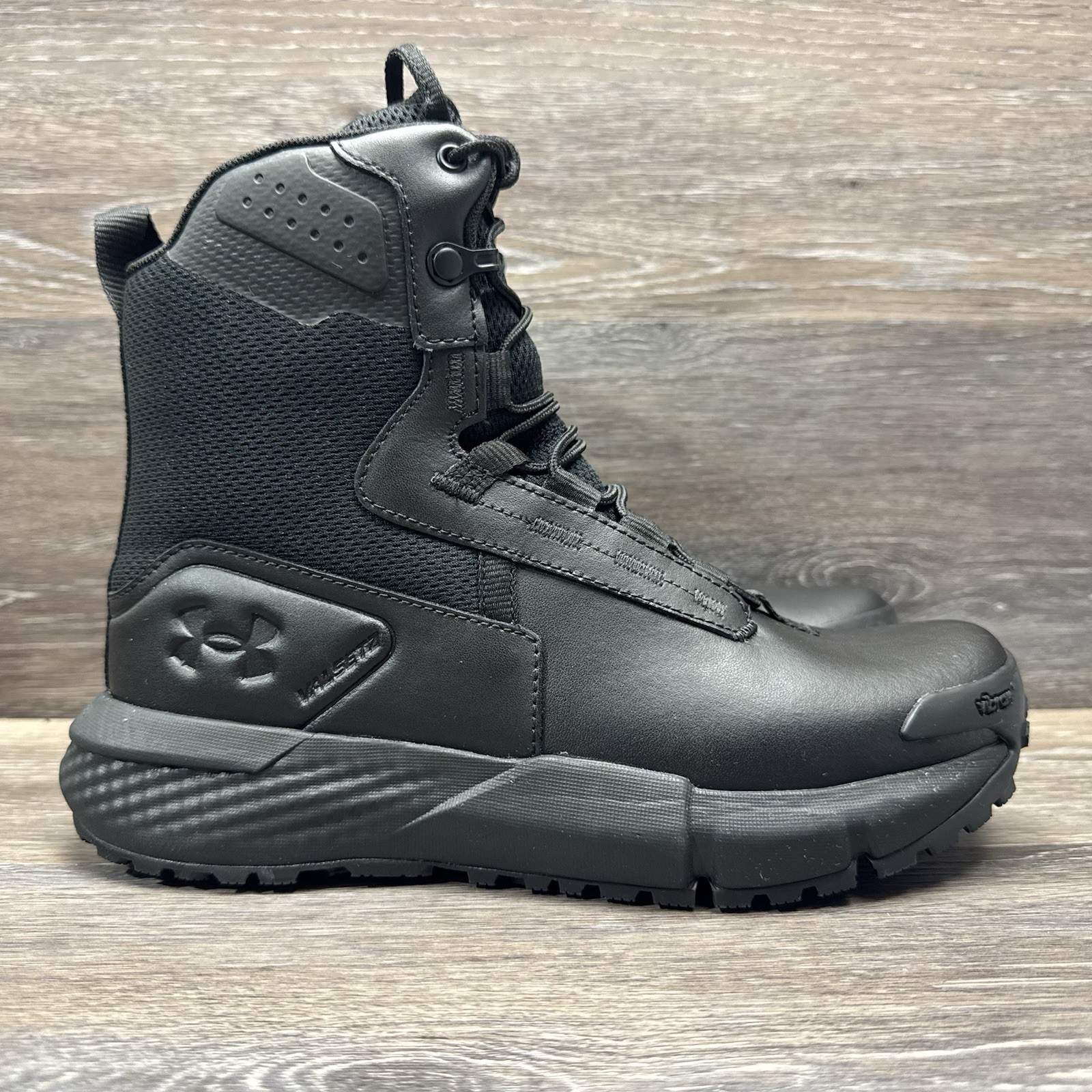 Under Armour UA Charged Valsetz 8″ Side-Zip Waterproof Boots Men’s Sz 6.5 Black