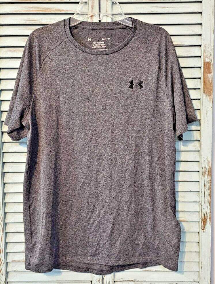 UNDER ARMOUR THE TECH TEE Shirt Size Small Adult Short Sleeve Gray Activewear