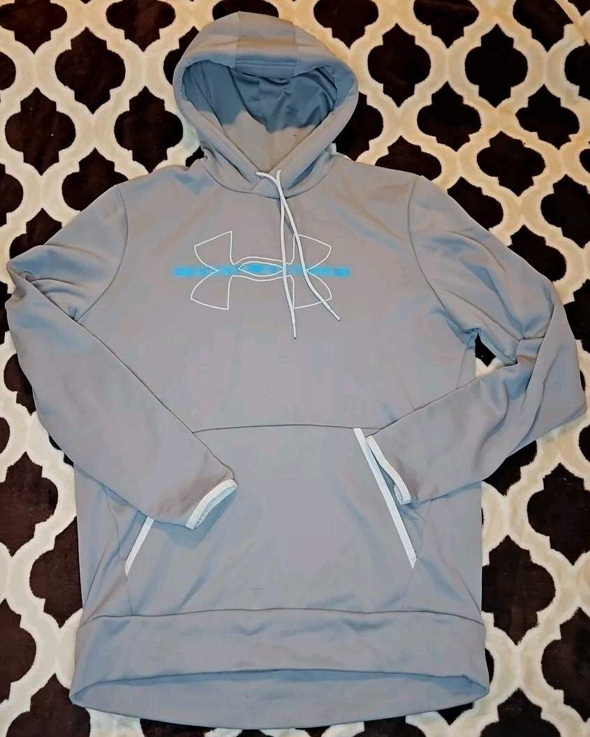 Under Armour Men’s Concrete Gray Logo Fleece Hoodie Size: Medium