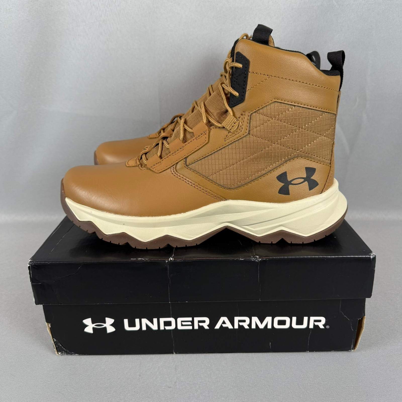 Under Armour Stellar G2 6″ Tactical Boots Mens 9 Light Brown 3025578-200 New NIB