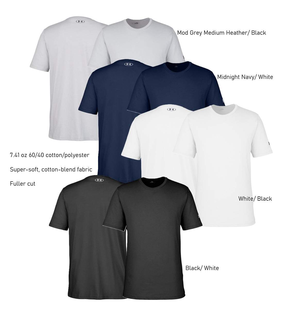 Under Armour – 1383264 UA Men’s Athletic 2.0 T-Shirt Super Soft Cotton NWT