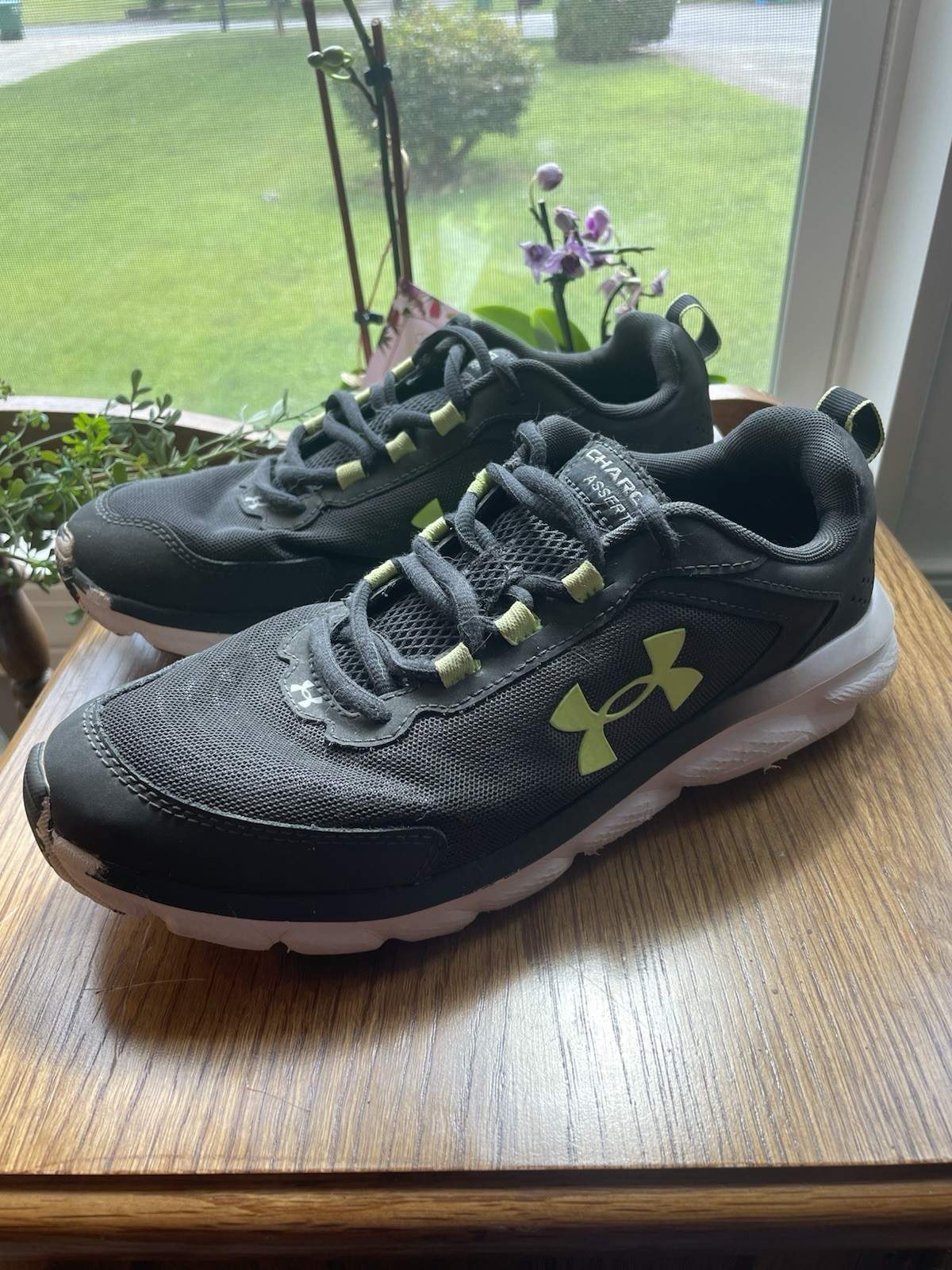 Under Armour Charged Assert 9 Marble Wolf Grey Lime