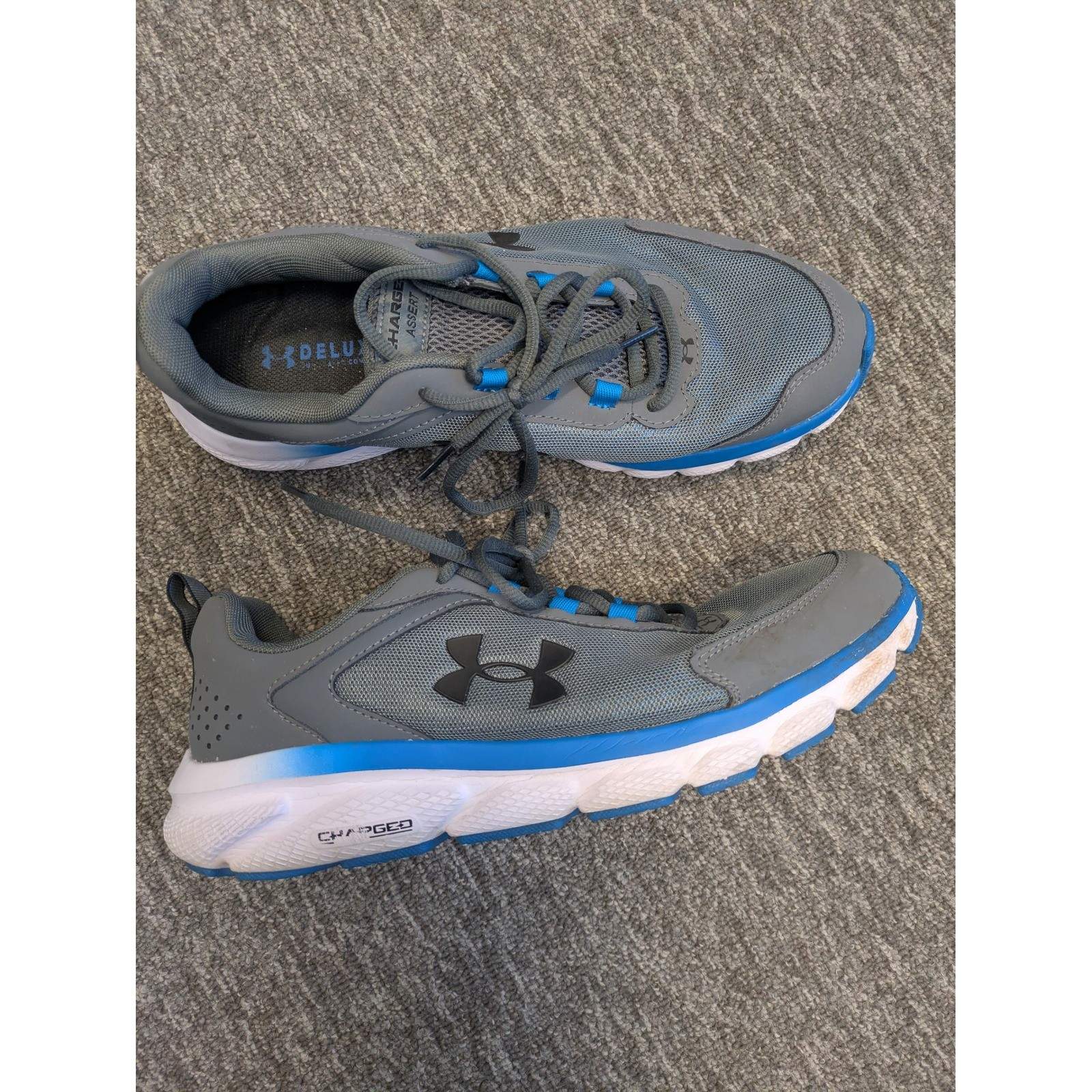 Under Armour Charged Assert 9 Deluxe Mens Running Shoes Gray Blue Size 10
