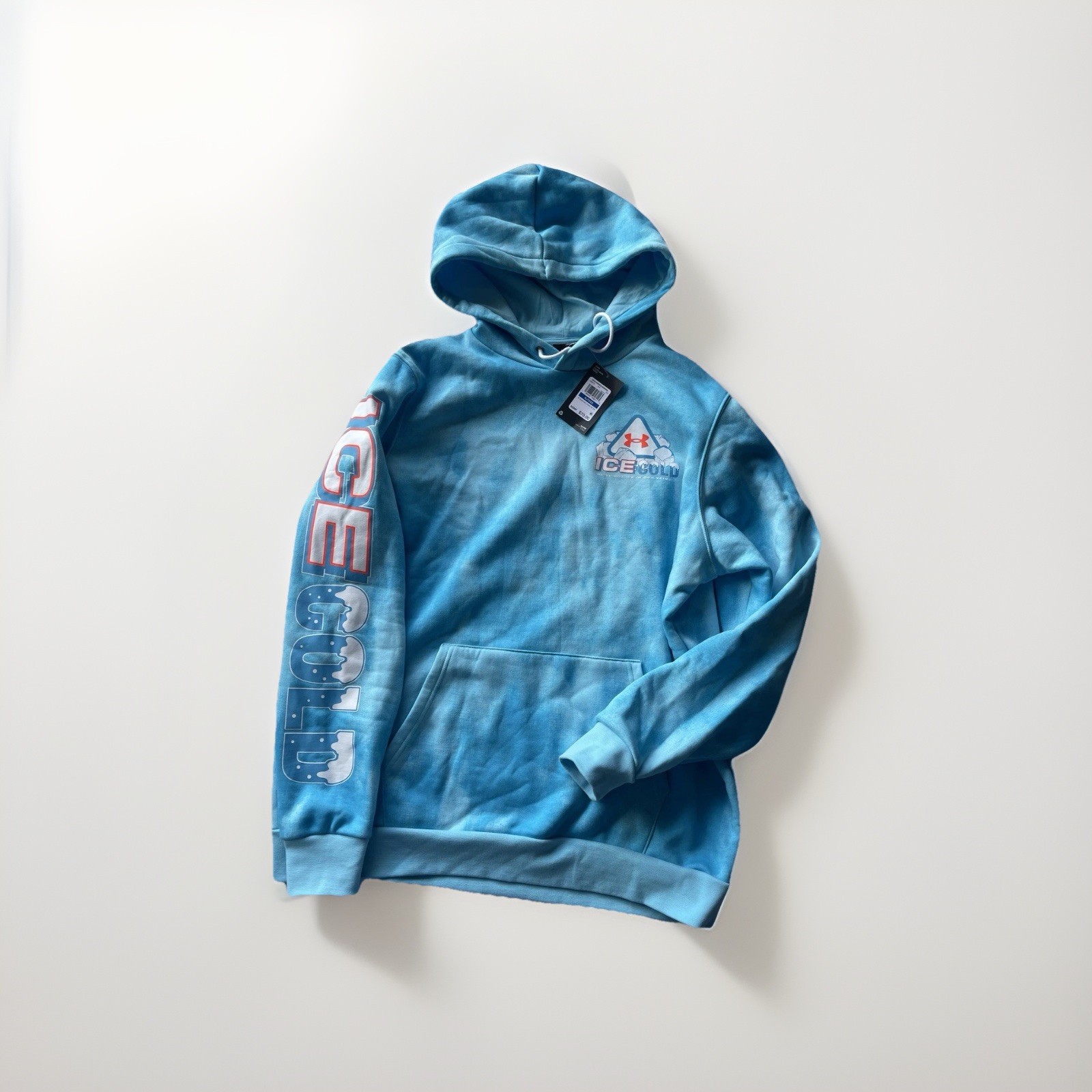 Under Armour Men’s UA Essential Fleece Hoodie Ice Cold Blue Size XLarge NWT