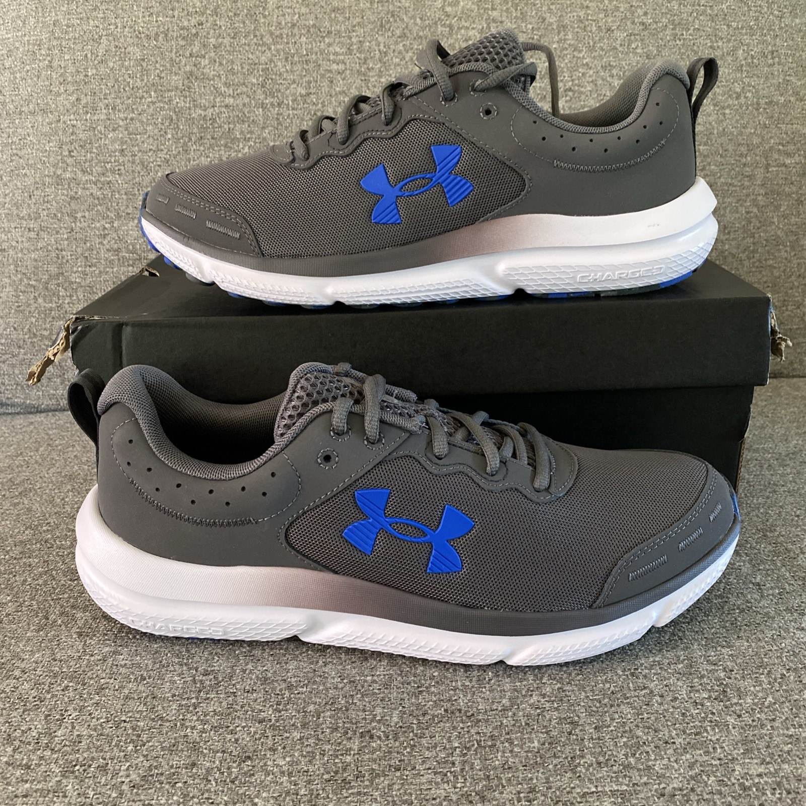 Under Armour Men’s Size 11 UA Charged Assert 10 Running Shoes Castlerock/Team