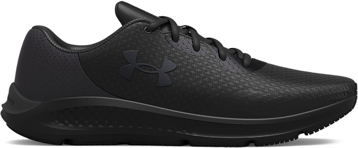 NIB Under Armour 3024878 002 Men Charged Pursuit 3 BLACK/BLACK Shoes