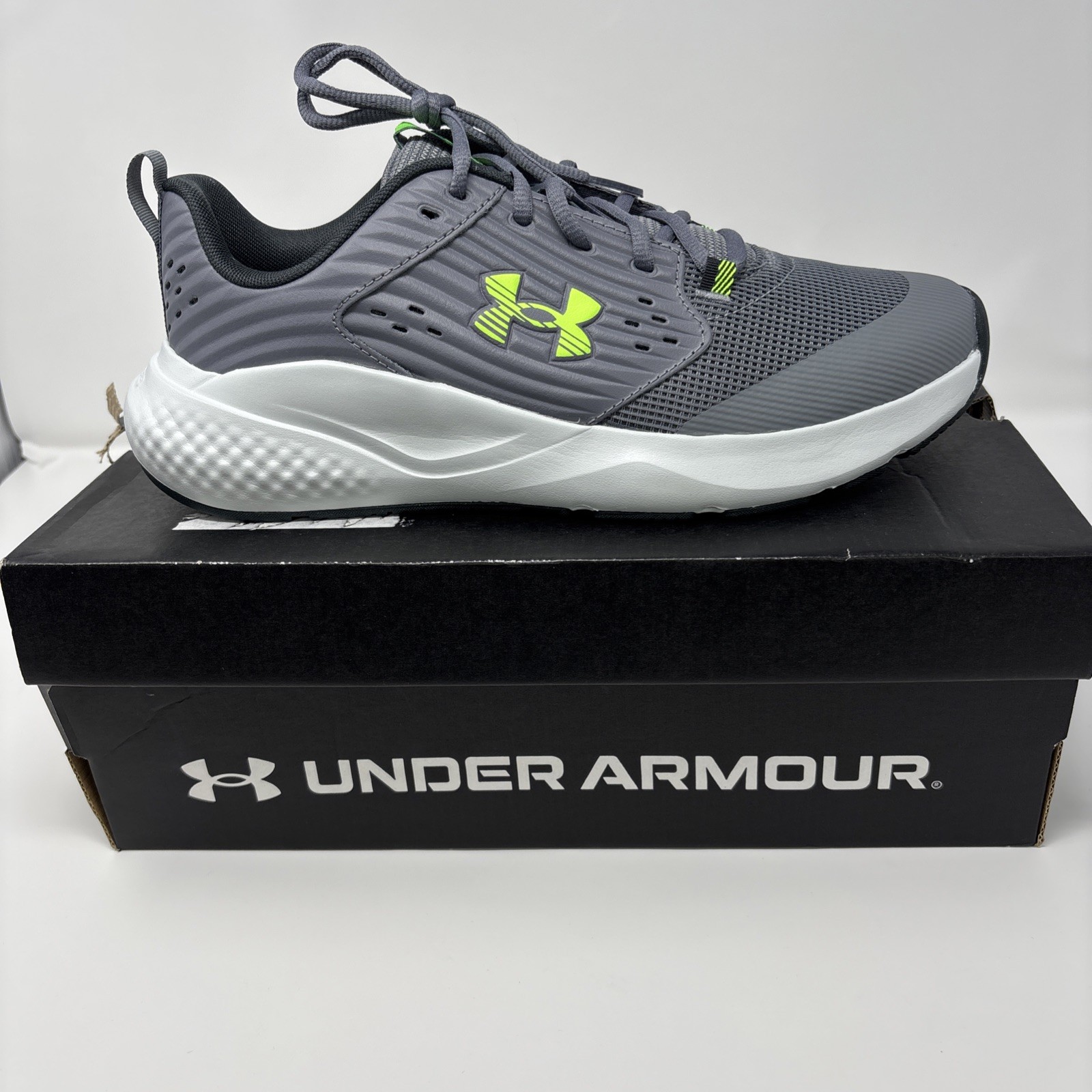 Under Armour Shoes-UA Charged Commit TR4- Men Size 10 Gray-Green .