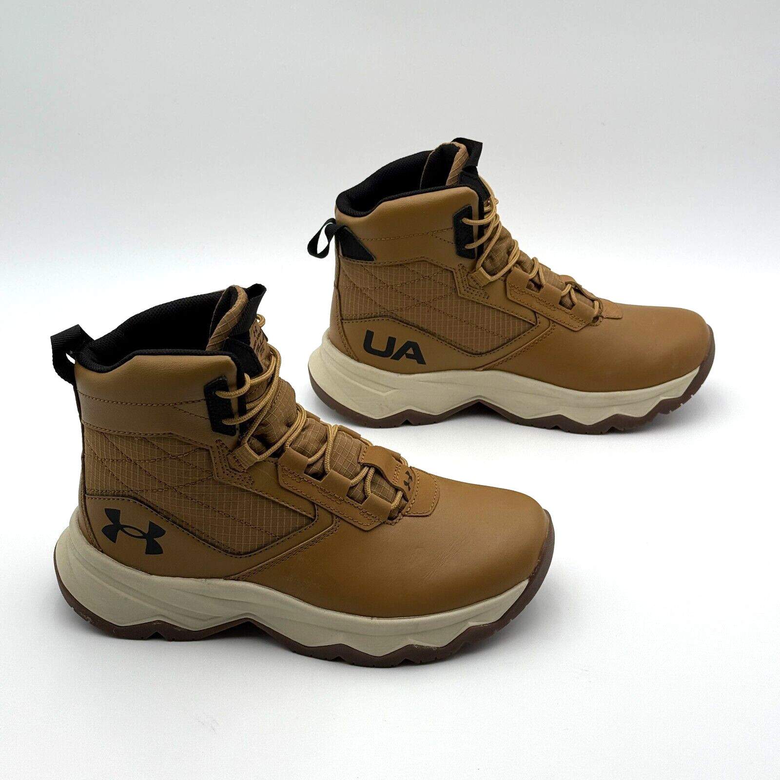 Under Armour Mens Boots Stellar G2 Sz 6 Y Beige Tactical Hiking Casual Duty UA