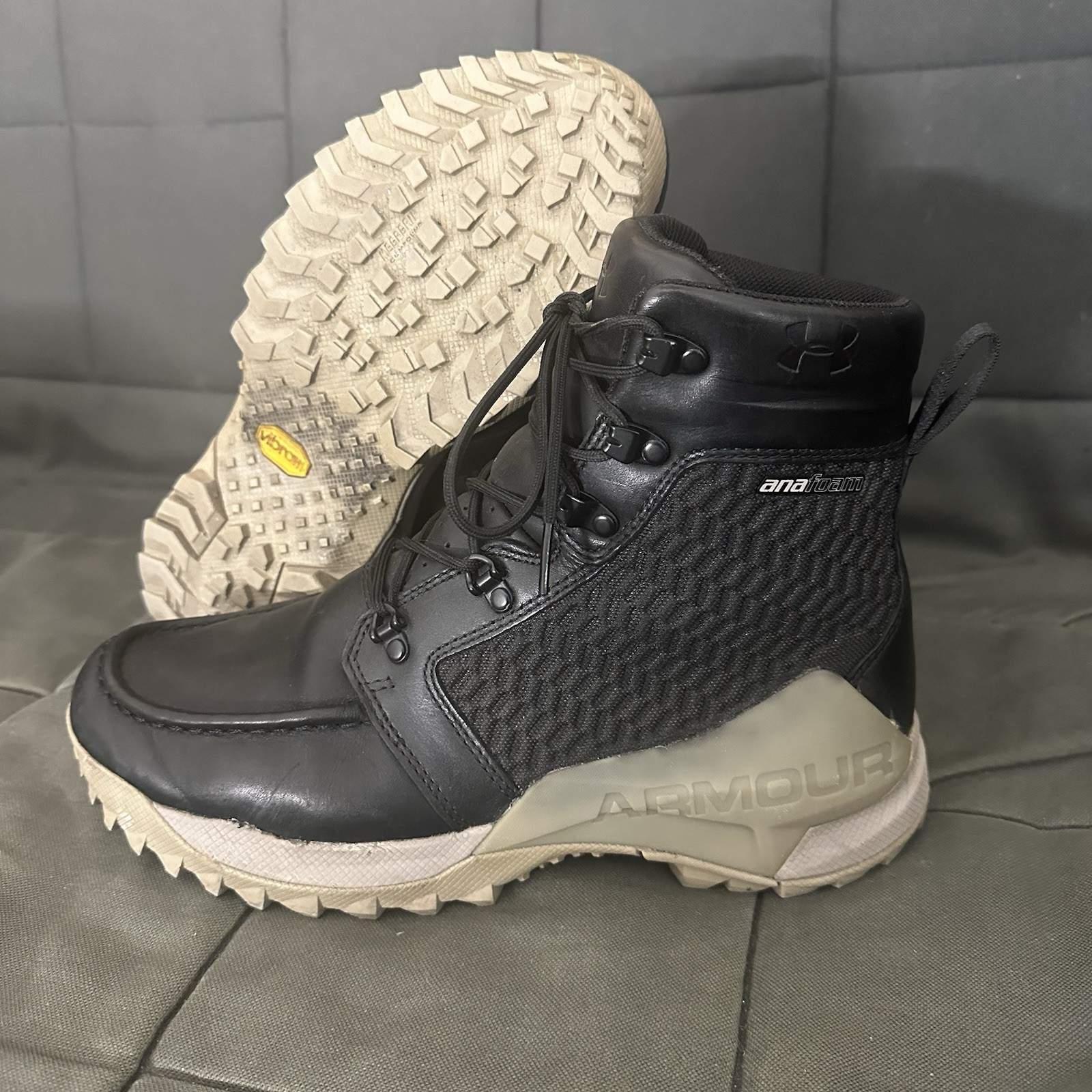 Mens Under Armour UA Field Ops GORE-TEX Boots Black/Autumn Tan Size 9.5 Combat