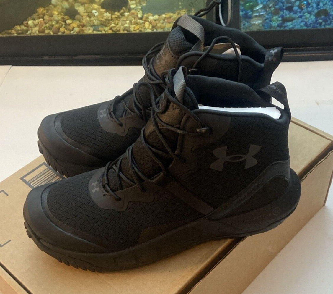 Under Armour Valsetz Men’s Tactical Boots Size 9 Black Lightweight Military