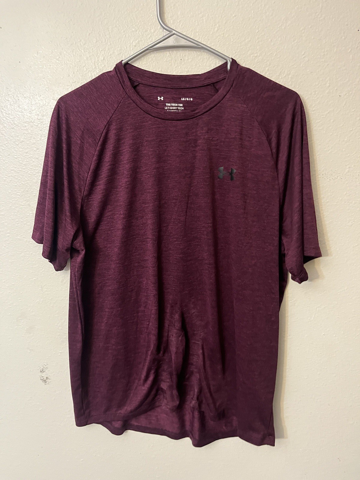 Under Armour The Tech Tee Men’s Maroon Short Sleeve Size Large
