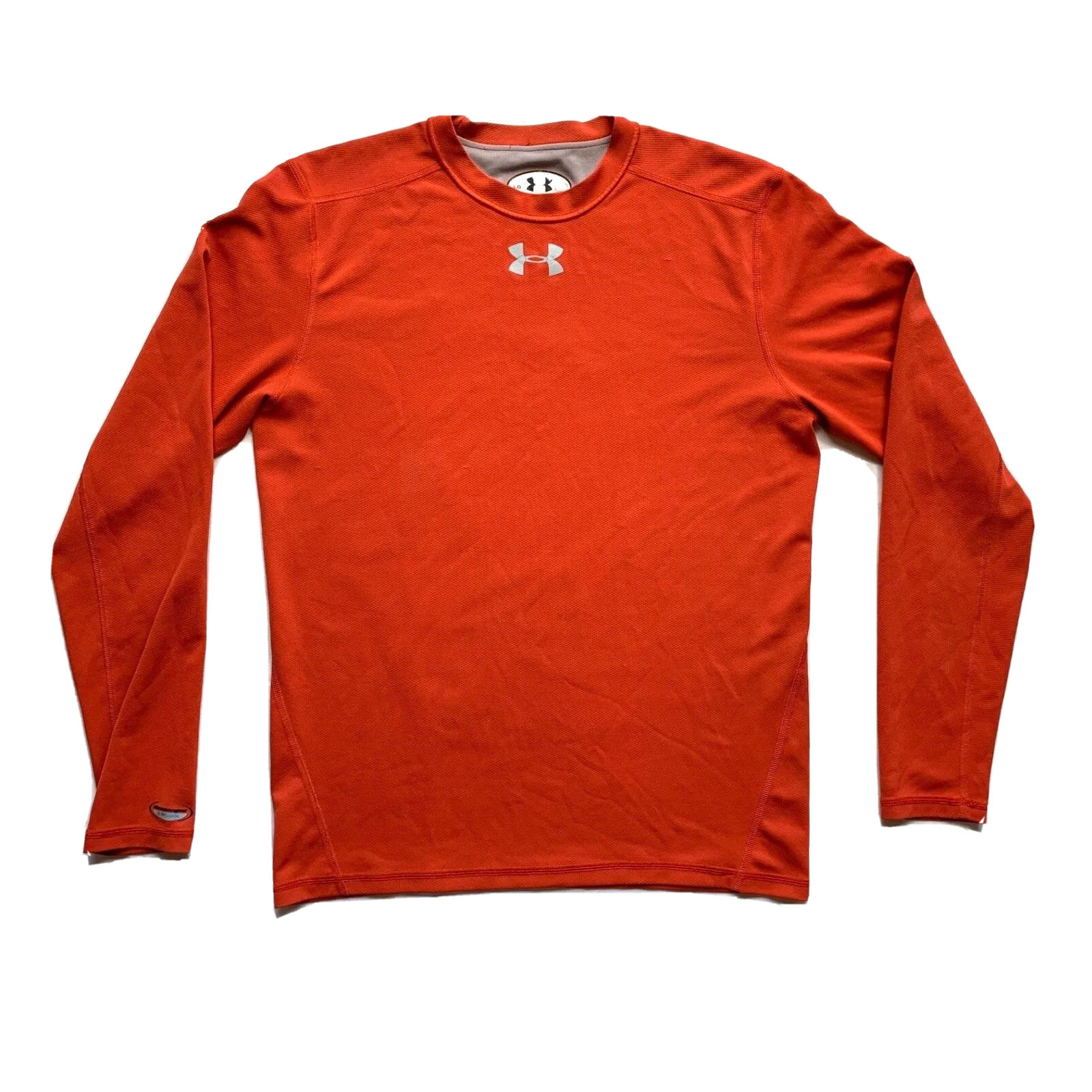 Under Armour All Season Gear Compression Top Mens Large Stay Cool Stretch Orange
