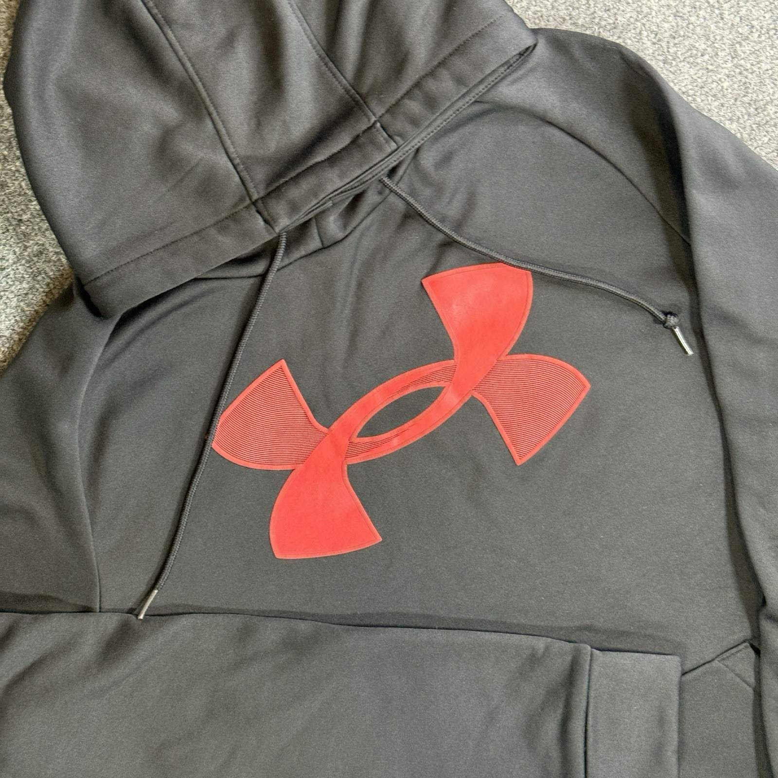 Under Armour Men’s Fleece Big Logo Hoodie Light Black Large Size L