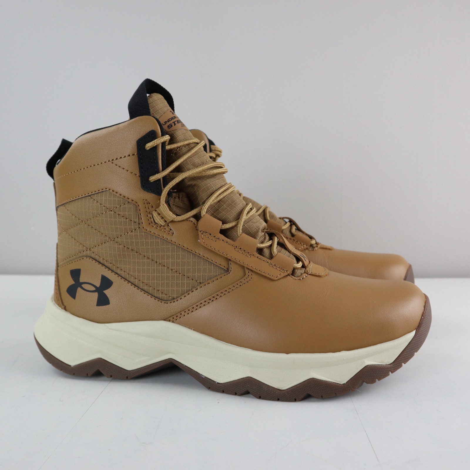Under Armour Tactical Boots Mens 9.5 Brown White Stellar G2 6″ Military Security