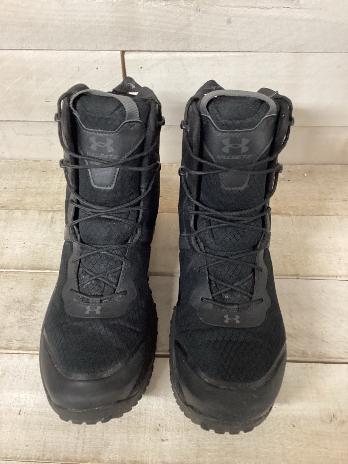 Under Armour Micro G Valsetz Zip Tactical Boots Men’s Triple Black Lace Up SZ 11