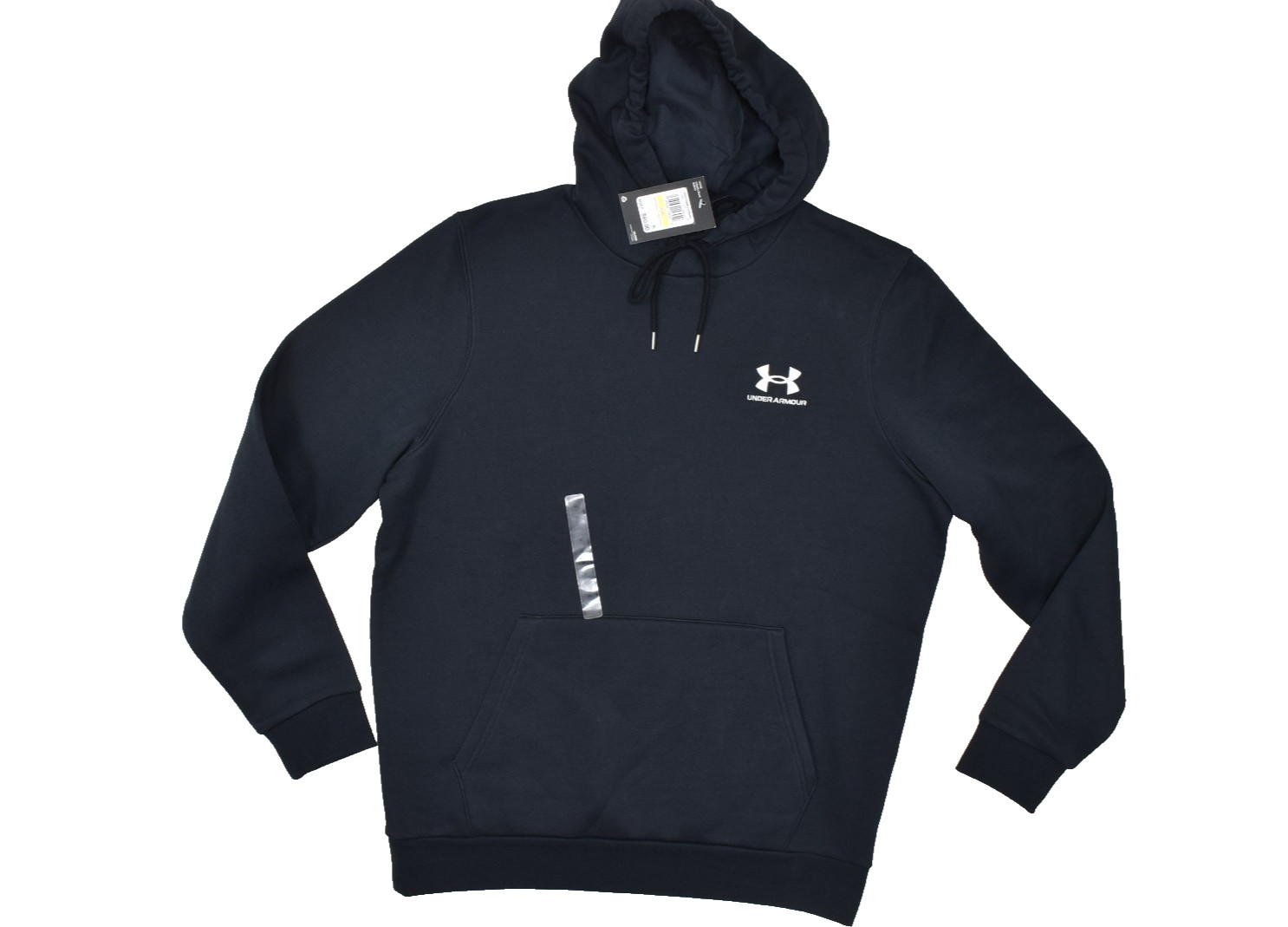 Under Armour Men’s Essential Fleece Hoodie Regular Size M Black Cotton NEW