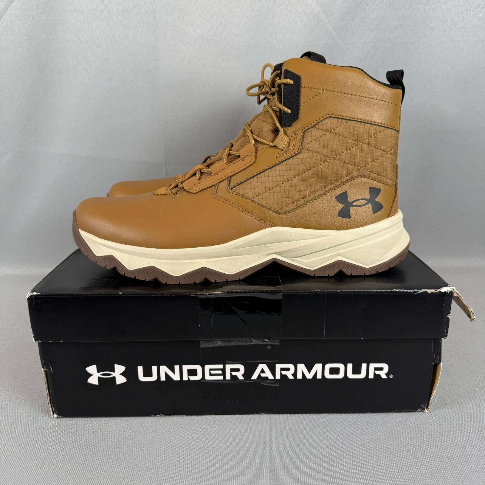 Under Armour Stellar G2 6″ Tactical Boots Mens 12.5 Light Brown 3025578-200 NIB