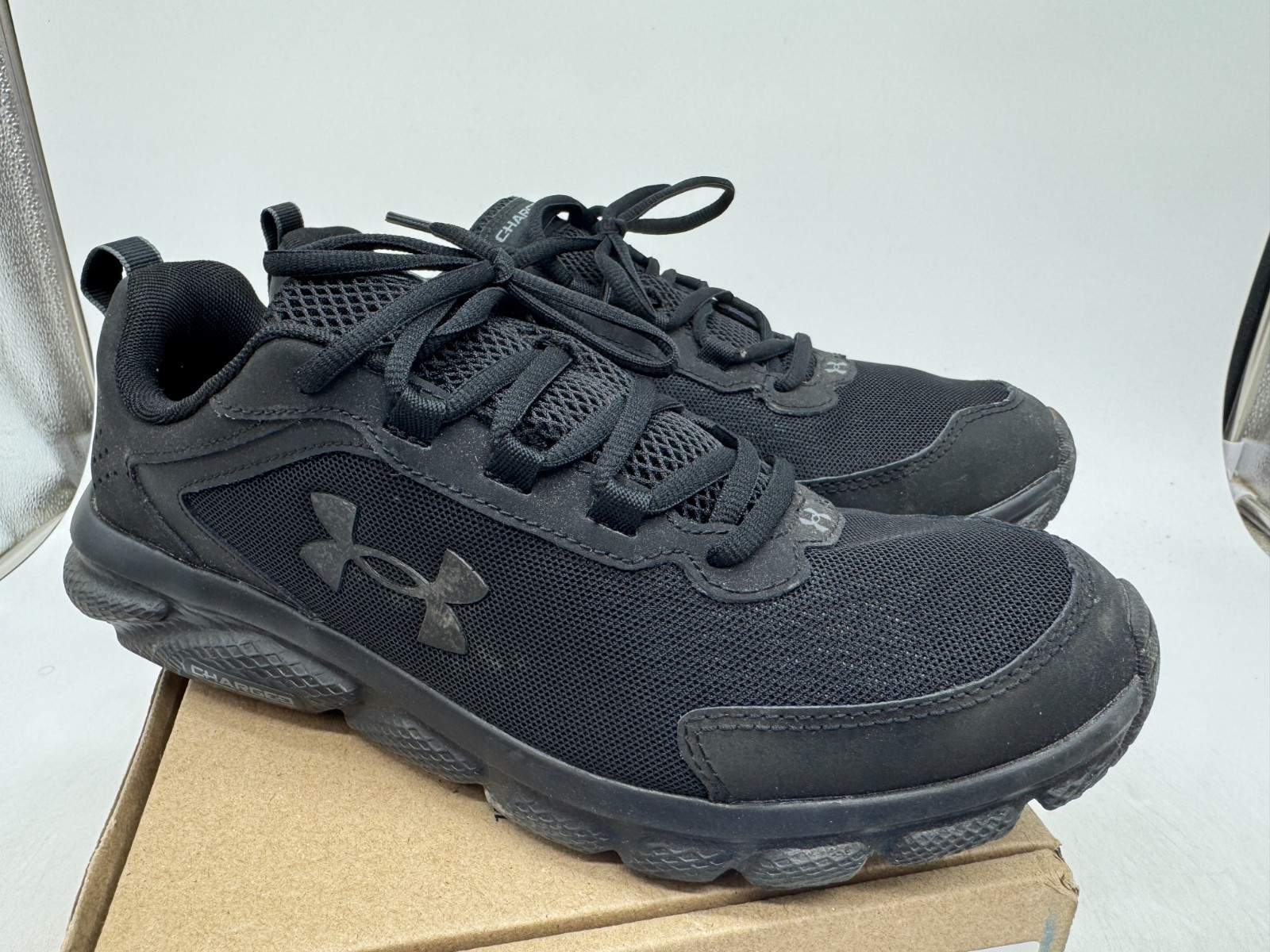 Under Armour Charged Assert 9 Athletic Running Sneakers Men’s Black Low Top – 10
