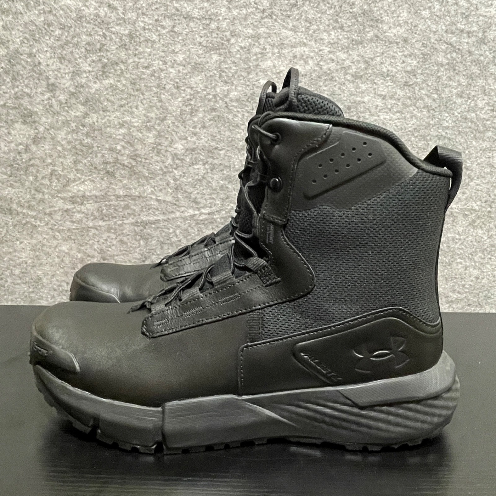 Under Armour Charged Valsetz Boot Men 12E Black Zip Waterproof Military Tactical