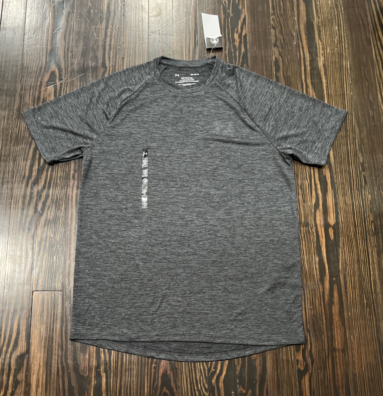 Under Armour The Tech Tee Men’s Medium Dark Gray Polyester NEW
